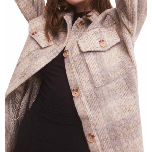 NEW Z SUPPLY sonoma plaid jacket in orchid rain - Picture 5 of 9